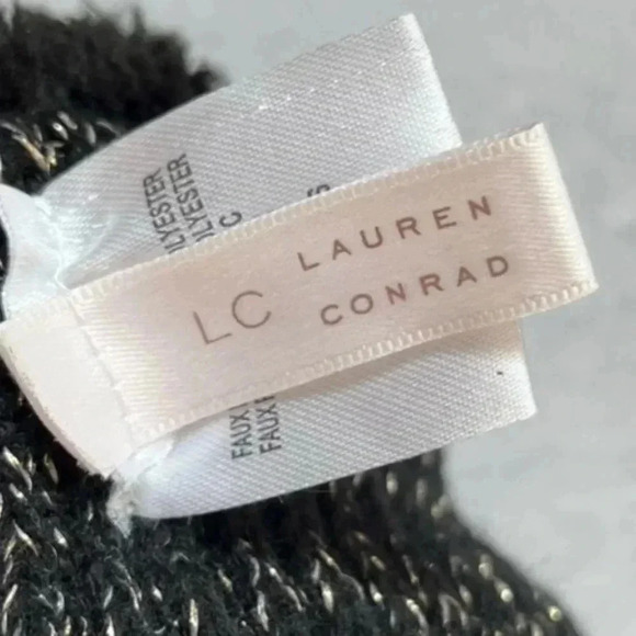 Lauren Conrad Black Fluffy Faux-Fur Vegan Mittens - Picture 8 of 9